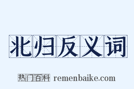 北归反义词是什么意思的图片